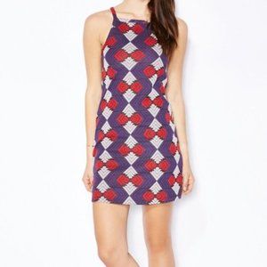 Topshop Bodycon Geometric Diamond Print Dress Sz 6